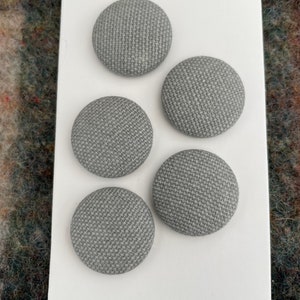 Handmade fabric buttons grey