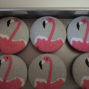 Handmade Fabric Button Magnets in Sophie Allport Fabric