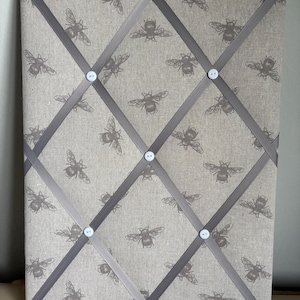 Hand made Fabric Notice Board in a bee fabric