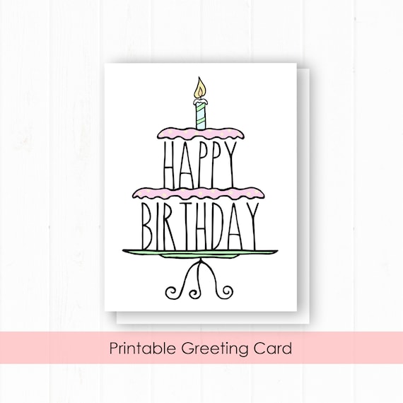 Printable Greeting Cards Digital Download Cards Instant | Etsy