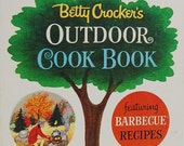 60s Vintage Betty Crocker Cookbook; Betty Crocker Outdoor Cookbook, Barbecue, Picnic, Clambake, BBQ, Cookout, Golden Press, Tom Funk, 1960s