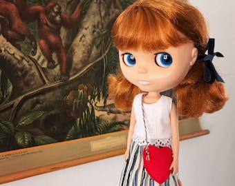 Going to the museum, dress set for Blythe & Licca