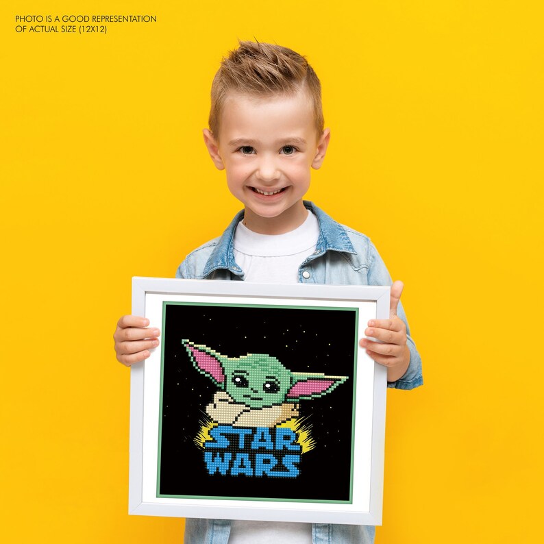DIY 5D Baby Yoda The Mandalorian Diamond Painting Kit Diamond Art Painting Kit Paint by Number with Gem Partial Drill /& Dotz 8.7 x 8.7