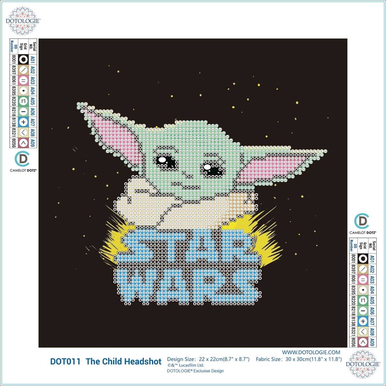 DIY 5D Baby Yoda The Mandalorian Diamond Painting Kit Diamond Art Painting Kit Paint by Number with Gem Partial Drill /& Dotz 8.7 x 8.7