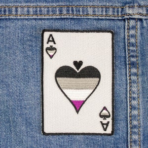 Asexuel Ace Iron On Patch, Queer Patch, Patch de cartes à jouer