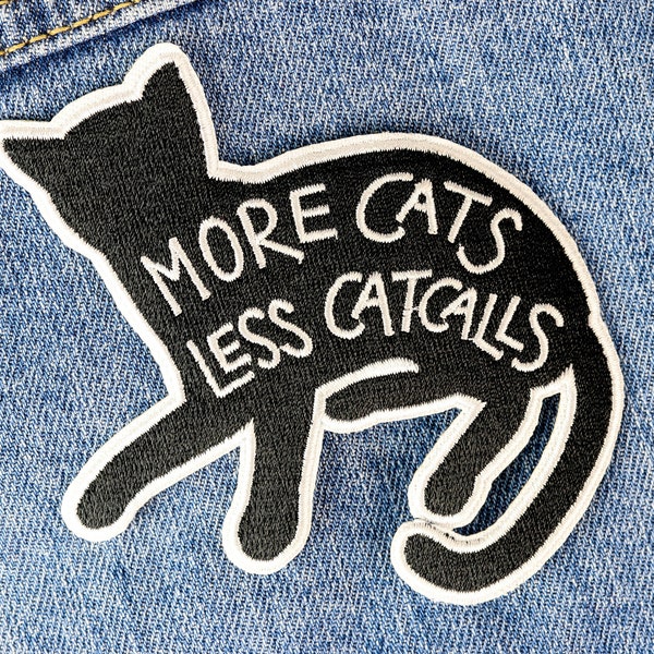 Plus de chats, moins d’appels de chats! Iron On Patch, Patch féministe