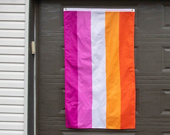 Lesbische Pride Vlag, 3x5' of Hand Pride Vlag, Lesbische Sunset Pride Festival Vlag