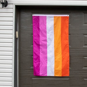 Lesbian Pride Flag, 3x5' or Hand Pride Flag, Lesbian Sunset Pride Festival Flag