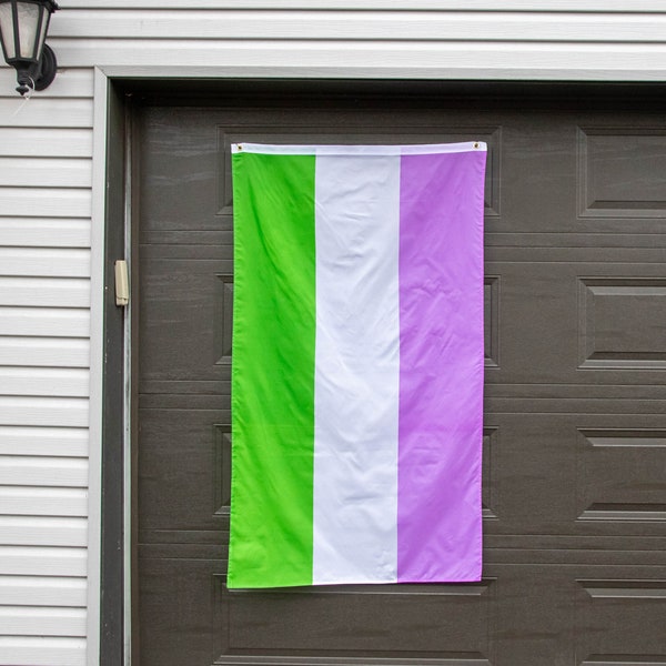 Genderqueer Pride Flag, 3x5' or Hand Pride Flag, Pride Festival Flag