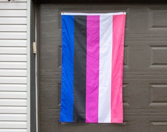 Genderfluid Pride Flag, 3x5' or Hand Pride Flag, Pride Festival Flag