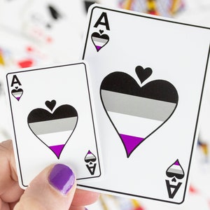 Asexual Ace Die-Cut Sticker - Autocollant asexué - Prend en charge le projet Ten Oaks
