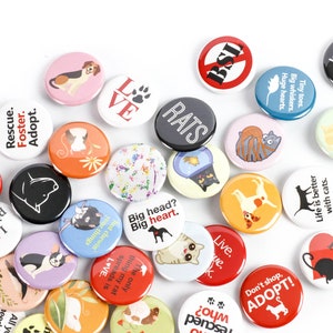 Mix & Match Pinback Buttons or Ceramic Magnets: Create a Pack, Customize Matte Buttons Only image 2