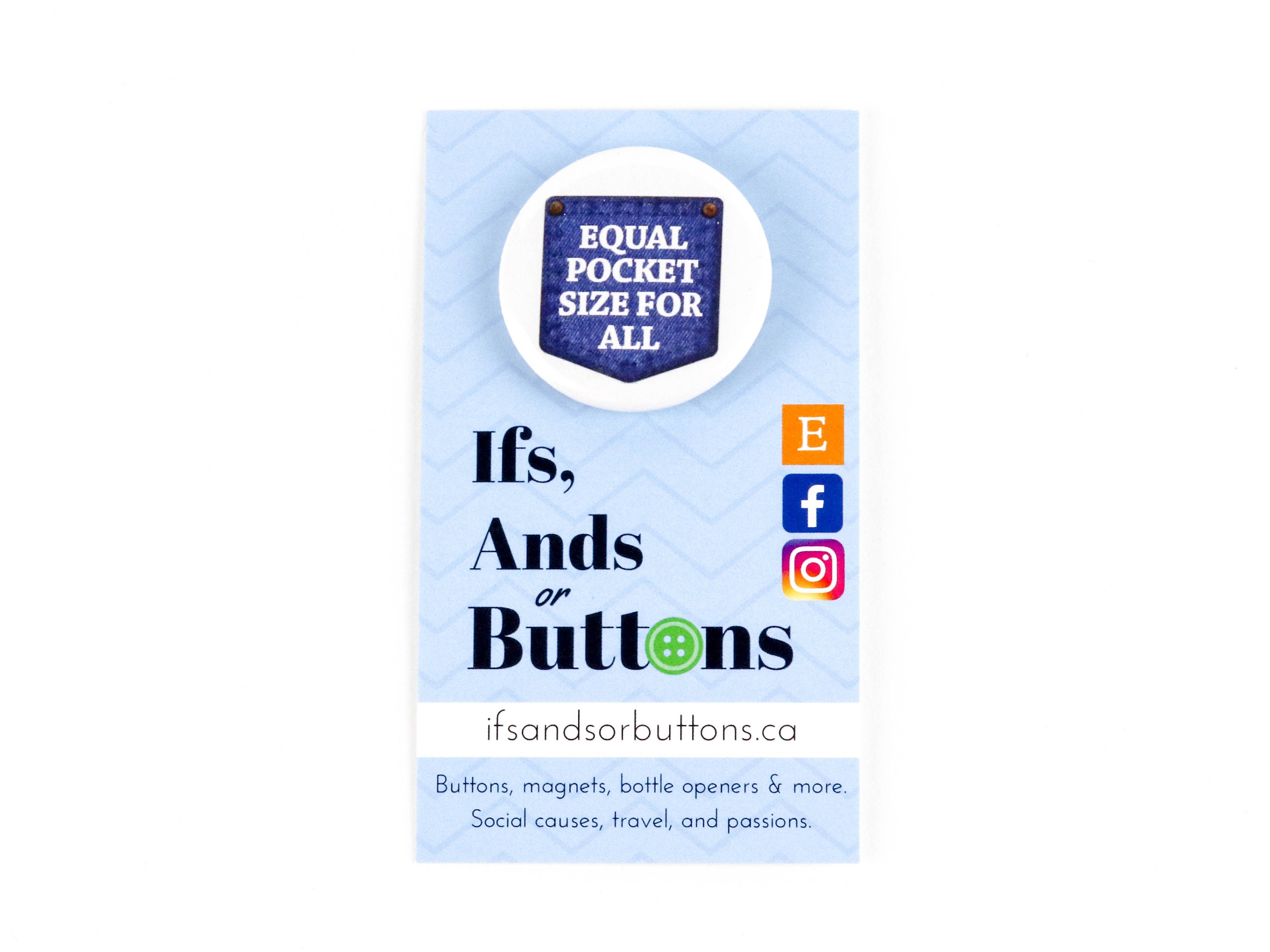 Equal Pocket Size for All Button or Strong Ceramic Magnet - Equality in ...