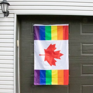 Kanada-Stolz-Flagge, 1x2 &#39;, 3x5&#39; Kanadische Stolz-Flagge oder Handfahne Kanada-Regenbogen-Stolz-Flagge