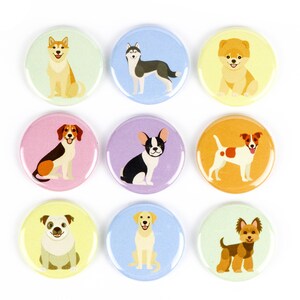 Pick your Pack! Strong Ceramic Magnets Or Pinback Buttions for Dog Lovers! - Supports Sit With Me Shelter Dog Rescue