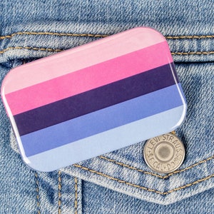 Omnisexual Flag Button or Magnet - LGBTQ Pride Magnet, Omni Pride, Queer Button