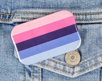 Omnisexual Flag Button or Magnet - LGBTQ Pride Magnet, Omni Pride, Queer Button