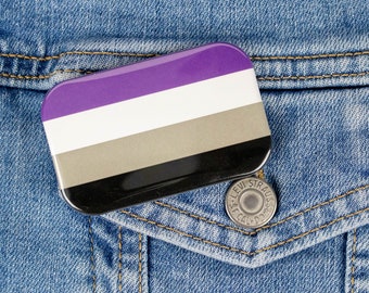 Asexual Flag Button or Magnet- LGBTQ Pride, Ace Pride Magnet, Queer Button