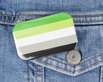 Aromantic Flag Button or Magnet- LGBTQ Pride, Aromantic Pride Magnet, Queer Button