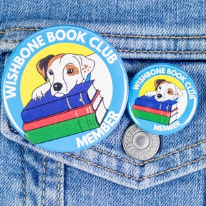 Wishbone Book Club Mitglied - Nostalgischer 90er Jahre Kid Button oder Magnet