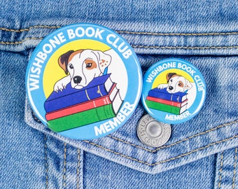 Wishbone Book Club Member - Nostalgic 90s Kid Button or Magnet