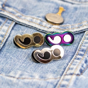 Semi-Colon Enamel Pin - Mental Health Pin - Semi-Colon Project Pin - Available in Silver, Gold, or Rainbow Finishes