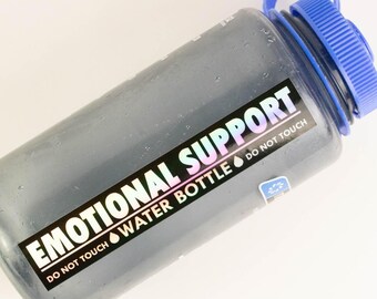 Emotional Support Waterbottle Sticker, Foil Water bottle sticker Supports LGBT Youthline