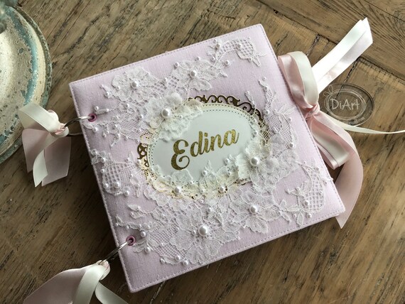 personalised baby girl photo album