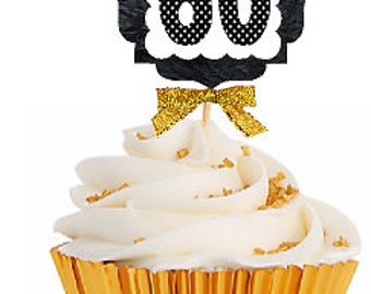 60th Birthday Cupcake Toppers Etsy