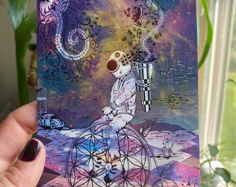 Penny Farthing Sticker / Submariner Sticker / Original Art / Art From The Meadow / Enlighten Clothing Co