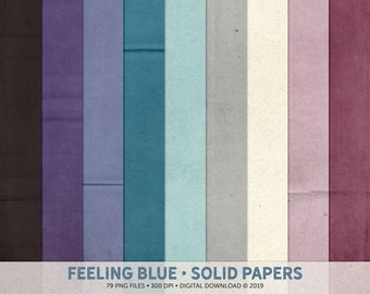 Solid Paper, Feeling Blue, Sadness, Self-care Kit, Anti-Anxiety, Art Journal Pages, Express Yourself, Mental Health Art, Instant Download