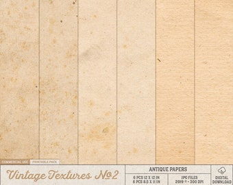 Antique Paper, Grunge Backgrounds, Stained, Distressed, Aged Paper, Commercial Use OK, Instant Download, Printable Digital Paper Pack