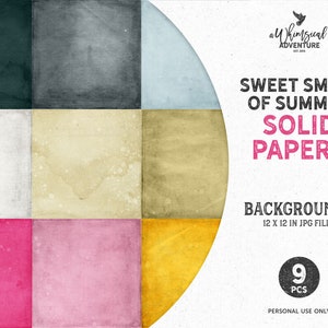 Papier cartonné texturé, papier de scrapbooking estival, rose et jaune, arrière-plans numériques, paquet de papier coloré, textures, téléchargement immédiat