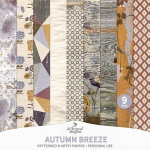 Papier numérique automne, impression botanique, faible densité, fausse fourrure, bois rustique, mariage automne, téléchargement immédiat