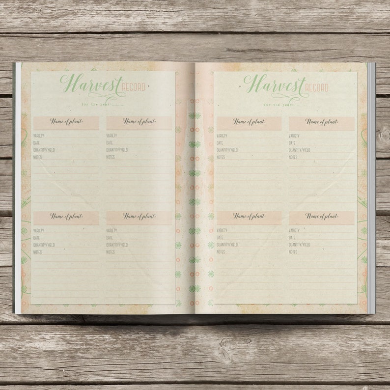 Printable Garden Planner, Seed Starter Log, Harvest Tracker Log, Perpetual Planner Templates, Gardener Gift Idea For Women, Instant Download image 8