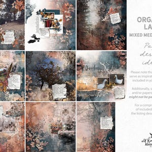 Organic Black Lace Mixed Media Stamps And Photoshop Brushes ABR, Digital Download PNG Clipart Files For Scrapbooking And Journaling image 2