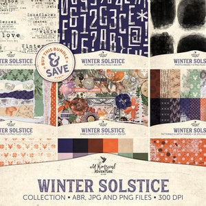Lot de scrapbooking de Noël, Meilleur rapport qualité-prix, Idées de Noël rustiques, Inspiré de la nature, Solstice d'hiver, Rituels de Noël, Pays des merveilles de l'hiver, Numérique