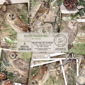 Cartes de voeux à imprimer, citations inspirantes, thème de la forêt, paroles de sagesse, téléchargement numérique