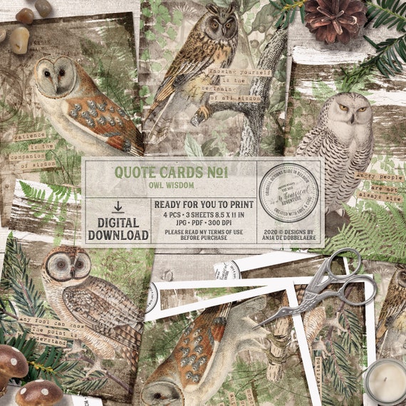 Printable Greeting Cards, Inspirational Quotes, Woodland Theme, Words Of Wisdom, Digital Download
