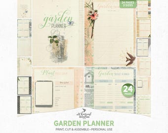 Printable Garden Planner, Seed Starter Log, Harvest Tracker Log, Perpetual Planner Templates, Gardener Gift Idea For Women, Instant Download
