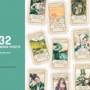 Efímera irlandesa, Entradas para el Día de San Patricio, Hoy es tu día de suerte, Elaboración de papel digital de San Patricio, Papel de diario irlandés imprimible, Suerte imagen 3