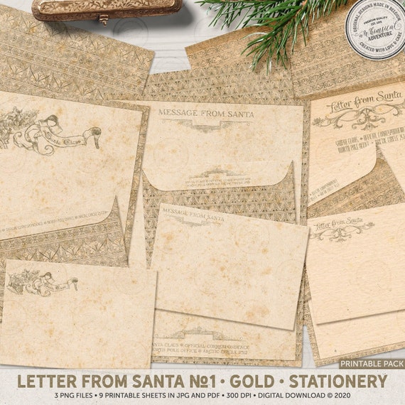 Papier à lettres et enveloppes Sets LETTRE AU PÈRE NOËL