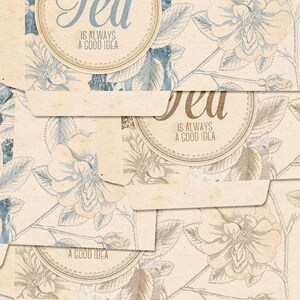 Gold Marble Blue Marble Tea Gift Idea Tea Lover Printable image 5