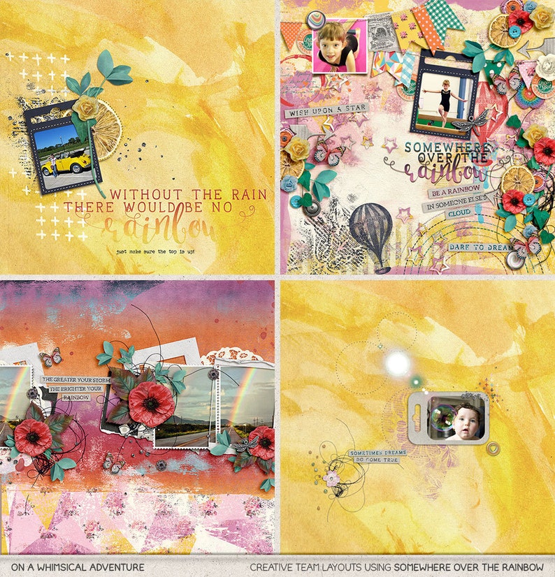 Save Best Value Digital Scrapbooking Fairytale Rainbow Colors Wish Upon A Star Bundle Wizard Of Oz Dreams Over The Rainbow Star