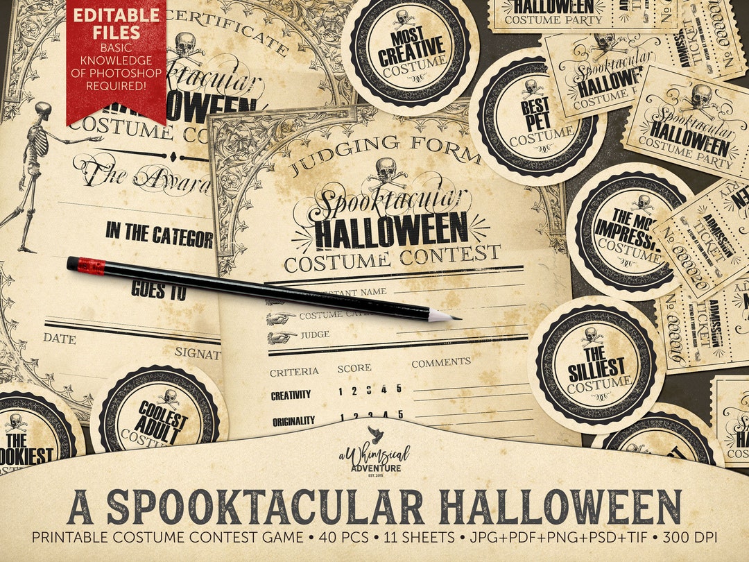 Costume Contest, Printable Forms, Ideas for Halloween, Halloween