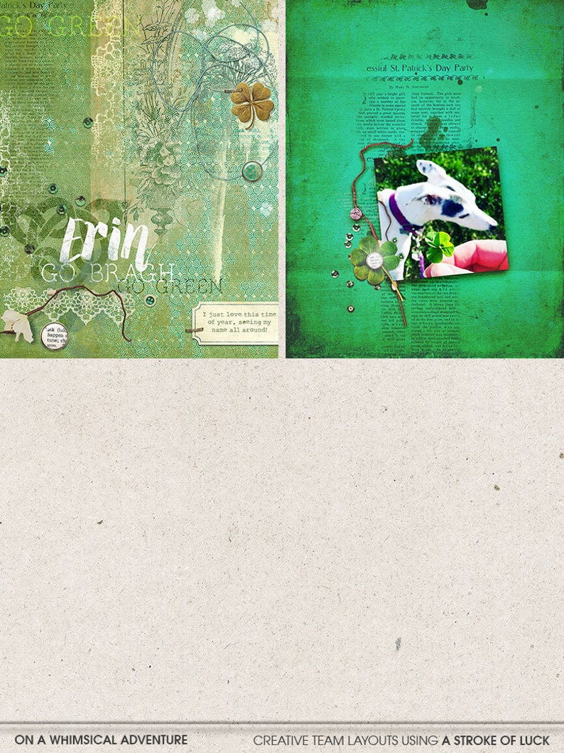 Irish Paper Craft Supplies Shamrock Scrapbooking Printable Etsy