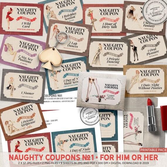 naughty sex vouchers or coupons homemade