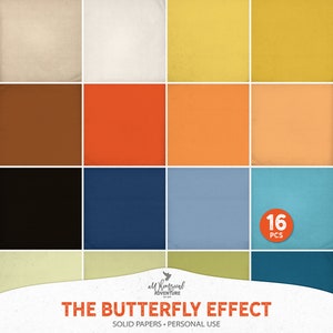 Cartoncino Butterfly Colors, carta per scrapbooking con texture vintage, sfondi colorati, download immediato