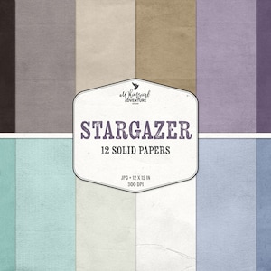 Cartoncino Stargazer, carte strutturate, sfondi solidi, carta per album, download immediato