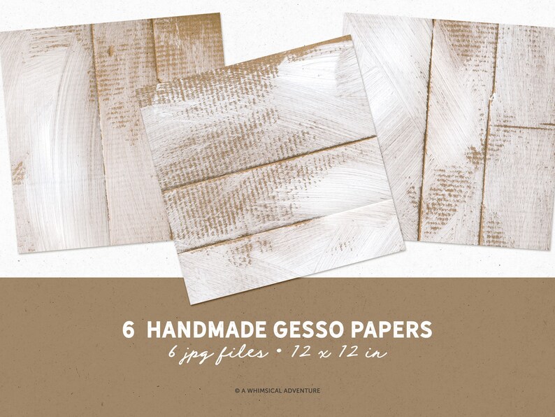 Gesso Paper Gessoed Cardboard Backgrounds Digital Papers Etsy